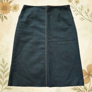 Vintage J Crew Wool Pencil Skirt Old Money Quiet Luxury Academia Business Career